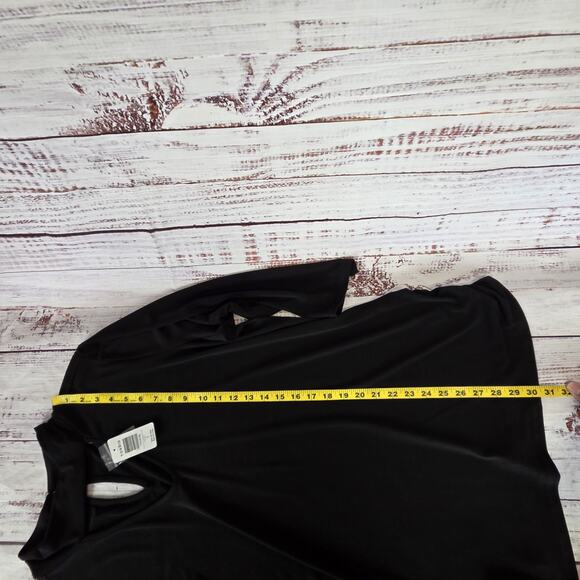 NWT Torrid Choker Neck Tunic Top 3X Black Long Sleeve Timeless Minimalist Basic - Picture 12 of 13